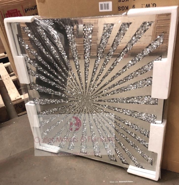 " New Diamond Crush Sunburst Panel Wall Art  in stock for a fast delivery