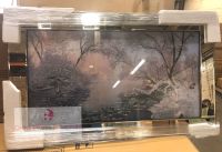 Mirror framed art print " Calm Winter River" 100cm x 60cm 