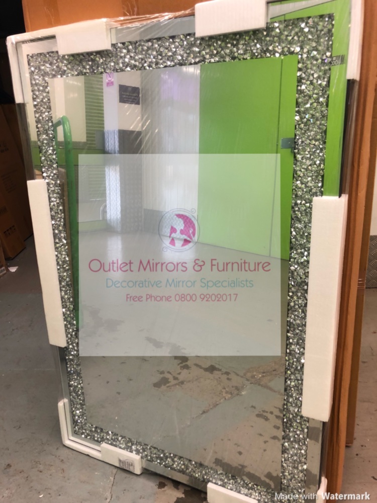 *Special Offer Diamond Crush Sparkle Mirror wide border 120cm x 80cm Item i