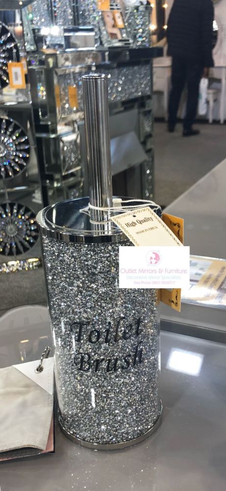 " New Diamond Crush Toilet Brush Holder