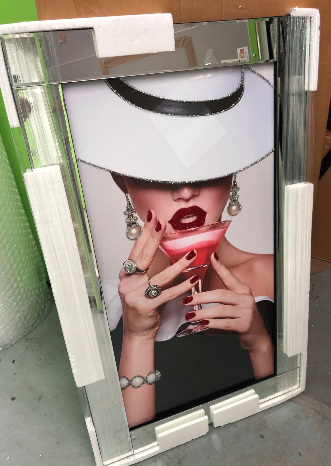 Mirror framed Sparkle Liquid Art