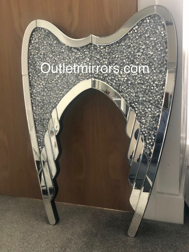 Diamond Crush Sparkle Angels Wings 80cm x 60cm in stock for immediate deliv