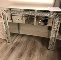 *Diamond Crush Crystal 2 Draw  Console Table / Dressing table in stock