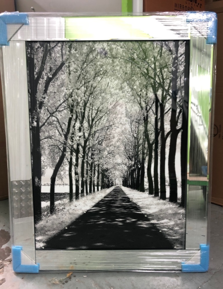 Mirror framed art print " Winter wonderland" portrait