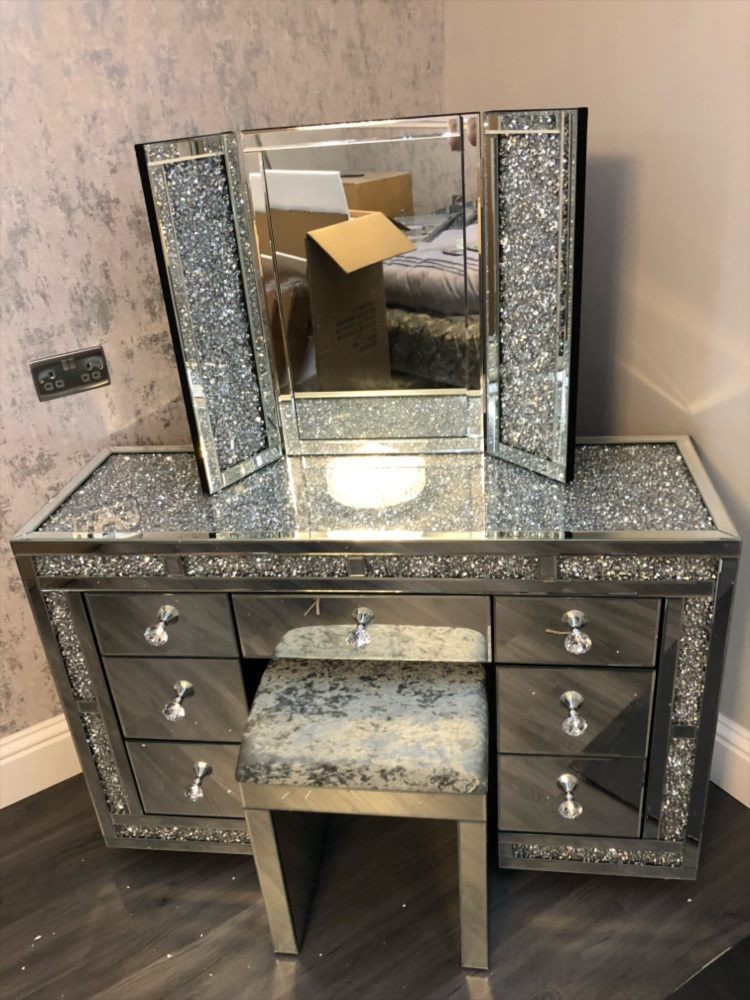 Crushed Crystal Dressing Table Mirror