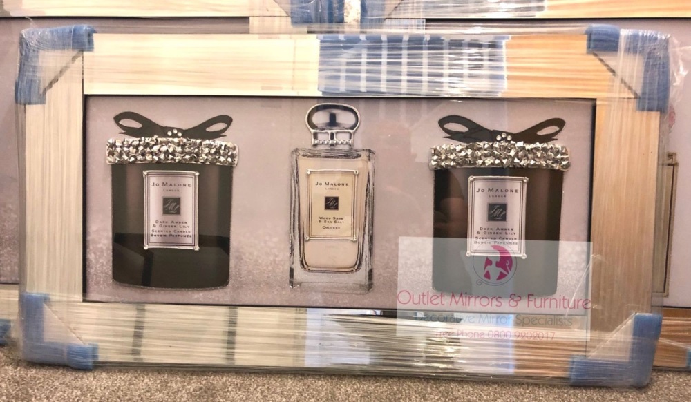 Glitter Picture with Bevelled Mirrored Frame Jo Malone Crushed Diamond