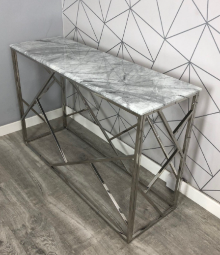 Elise Grey Marble Console Table