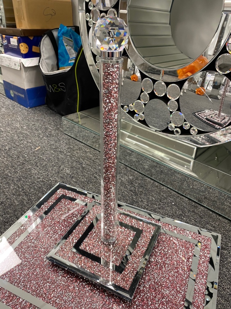 Tall Crushed Diamond Floor Vase