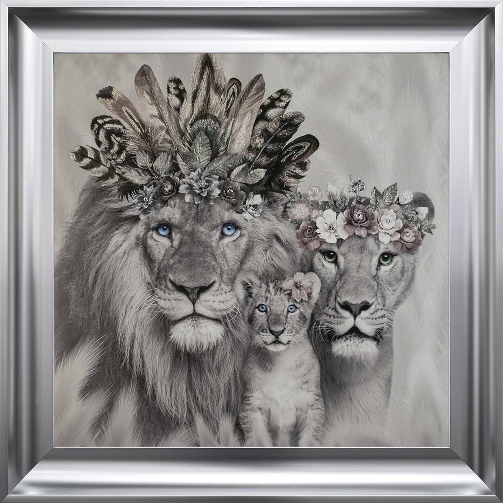 # Lion King , Queen & Cub in a Choice of Frame colours & 4 size options