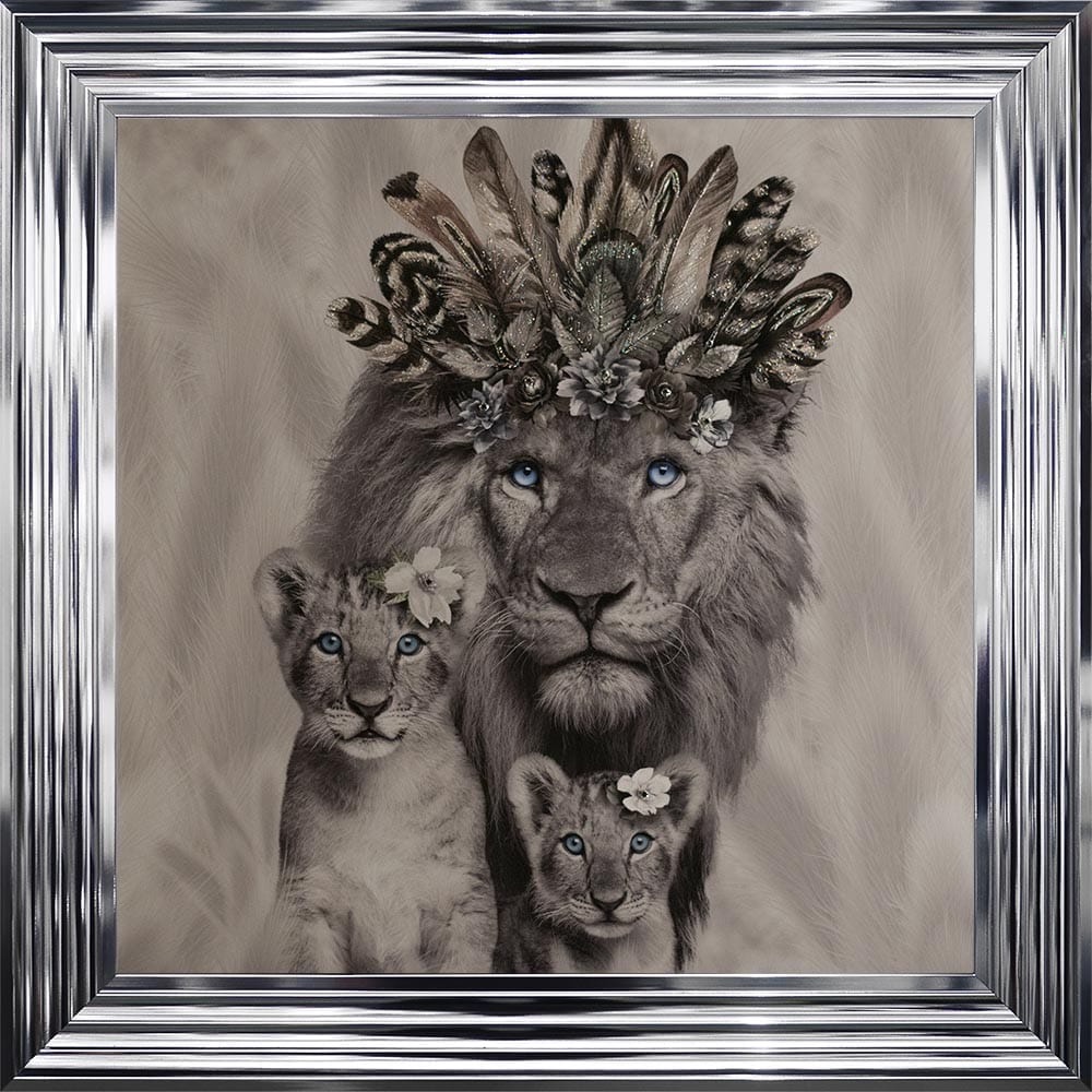 Lioness & Cub in a Choice of Frame colours & 4 size options
