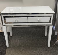 Atlanta White Mirrored 2 Draw Console Table In Stock