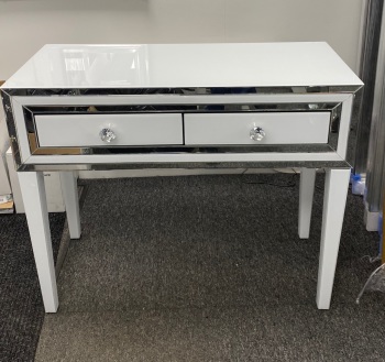 Atlanta White Mirrored 2 Draw Console Table IN Stock