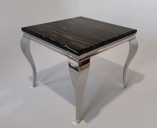 Marble Dining Table in Black 90cm x 90cm 