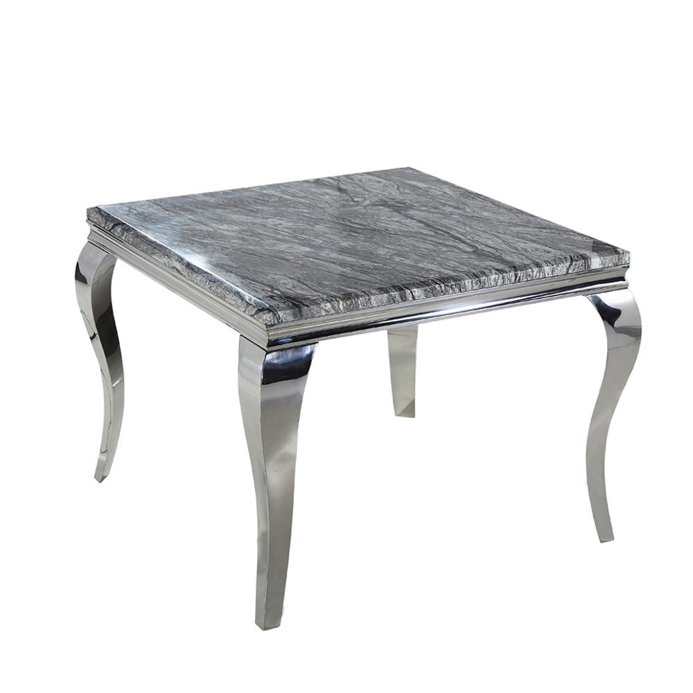 Louis Marble Dining Table in Dark Grey 90cm x 90cm 