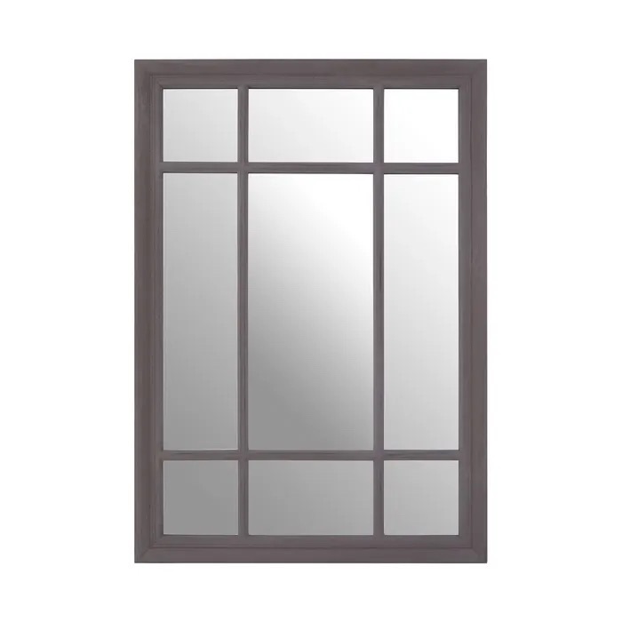 Rectangular Grey painted finish Window Mirror 100cm x 70cm