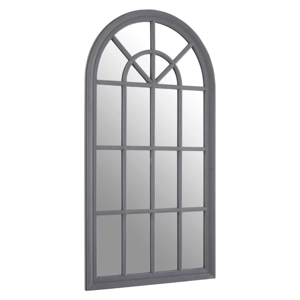  Lattice Window Mirror in distressed WhIte 