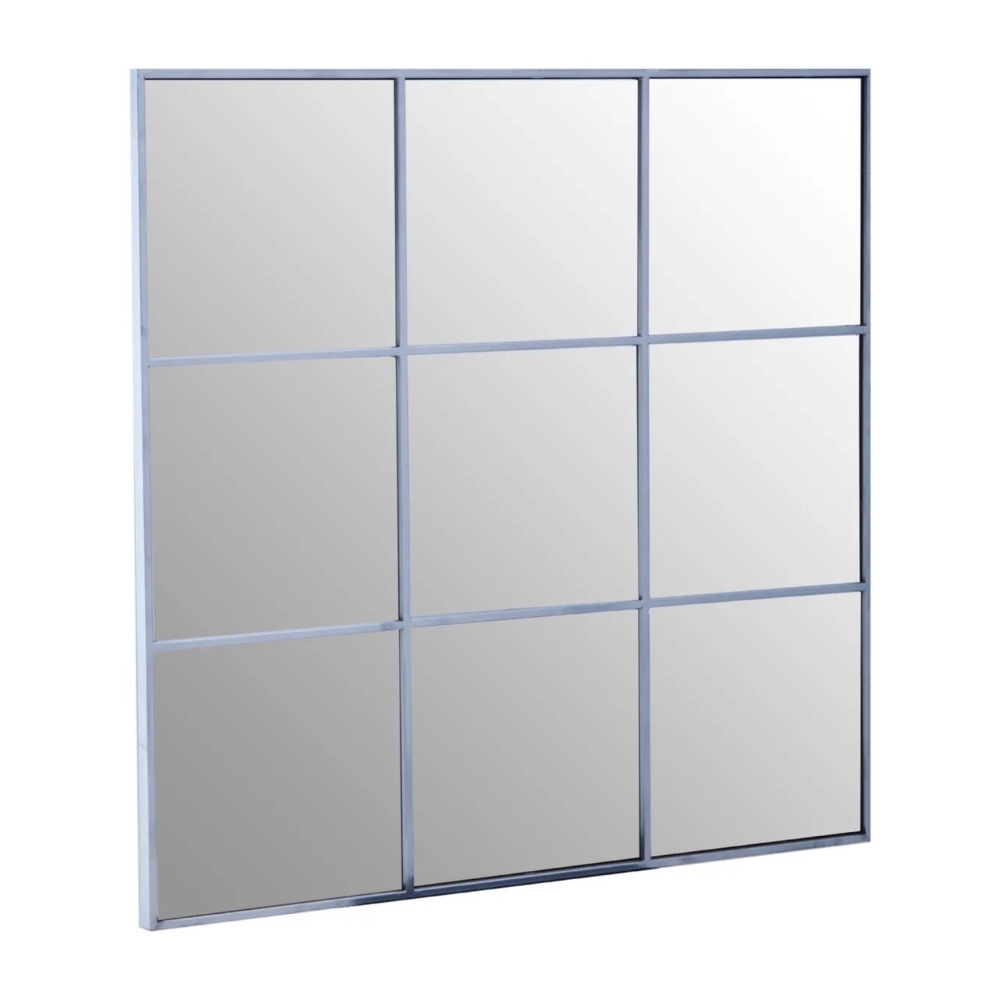  Silver Grey framed Window Mirror 100cm x 100cm