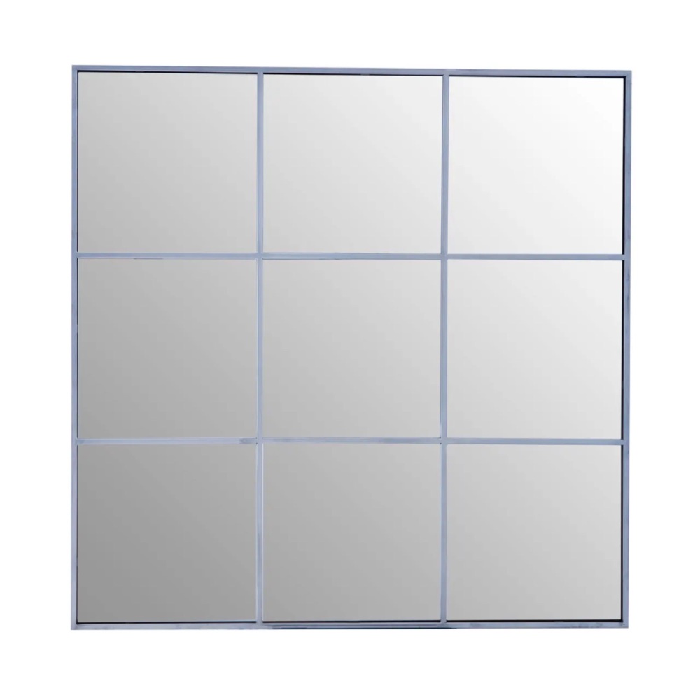  Silver Grey framed Window Mirror 100cm x 100cm