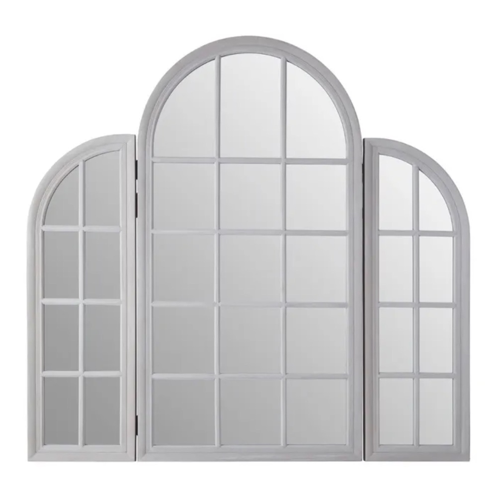 Arched Window Grey  Wall Mirror 150cm x 80cm