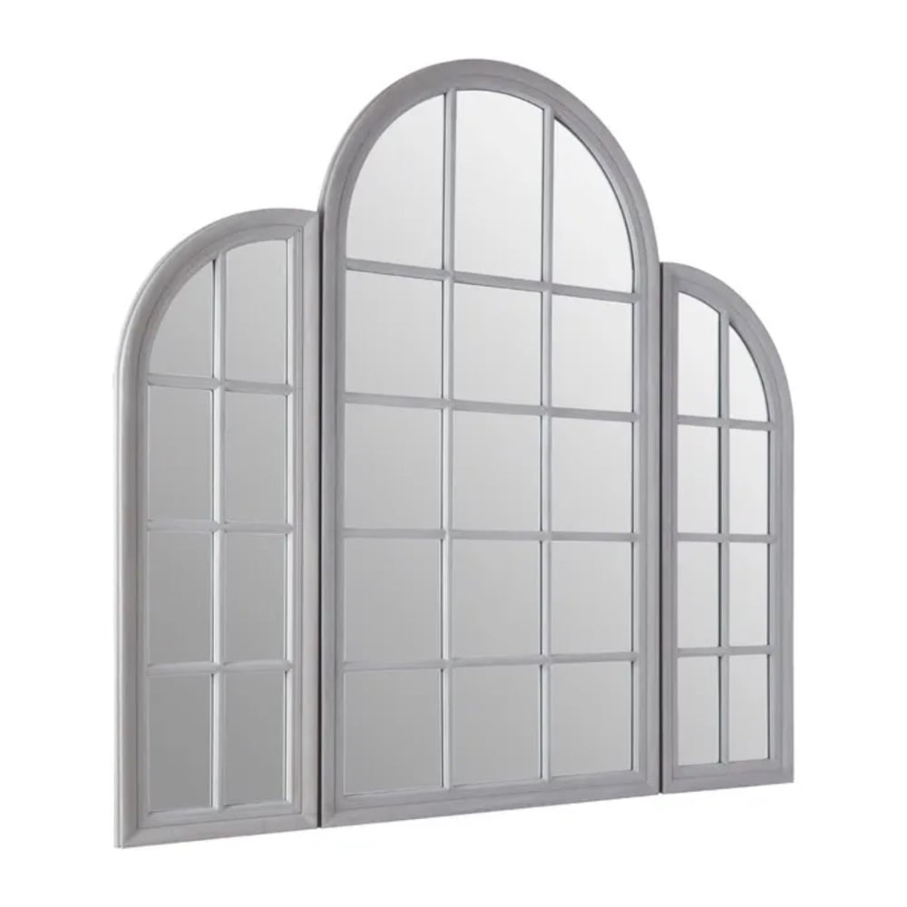 Arched Window Grey  Wall Mirror 150cm x 80cm
