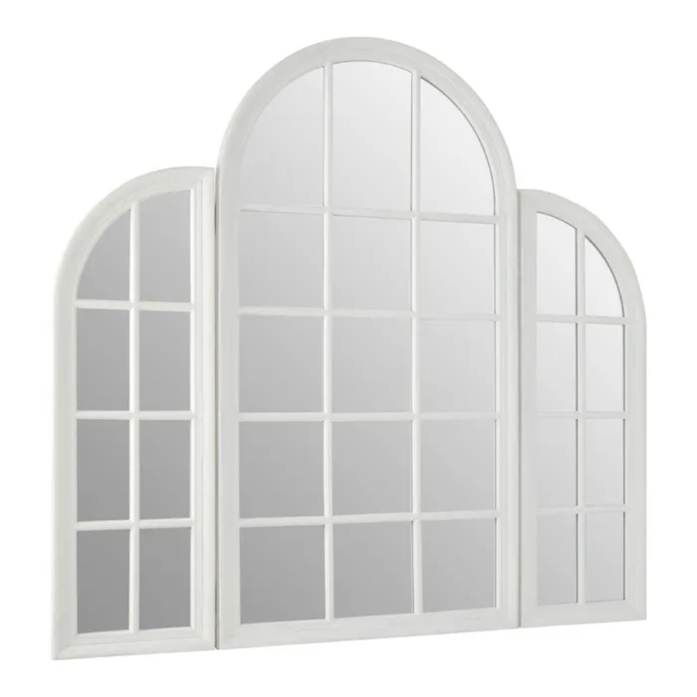 Arched Window White Wall Mirror 150cm x 80cm