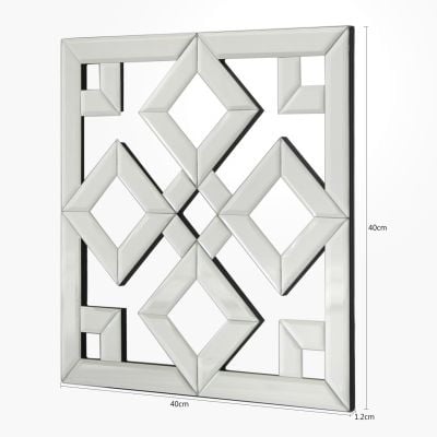 Geometric Diamonds Wall Mirror 40cm x 40cm (C)