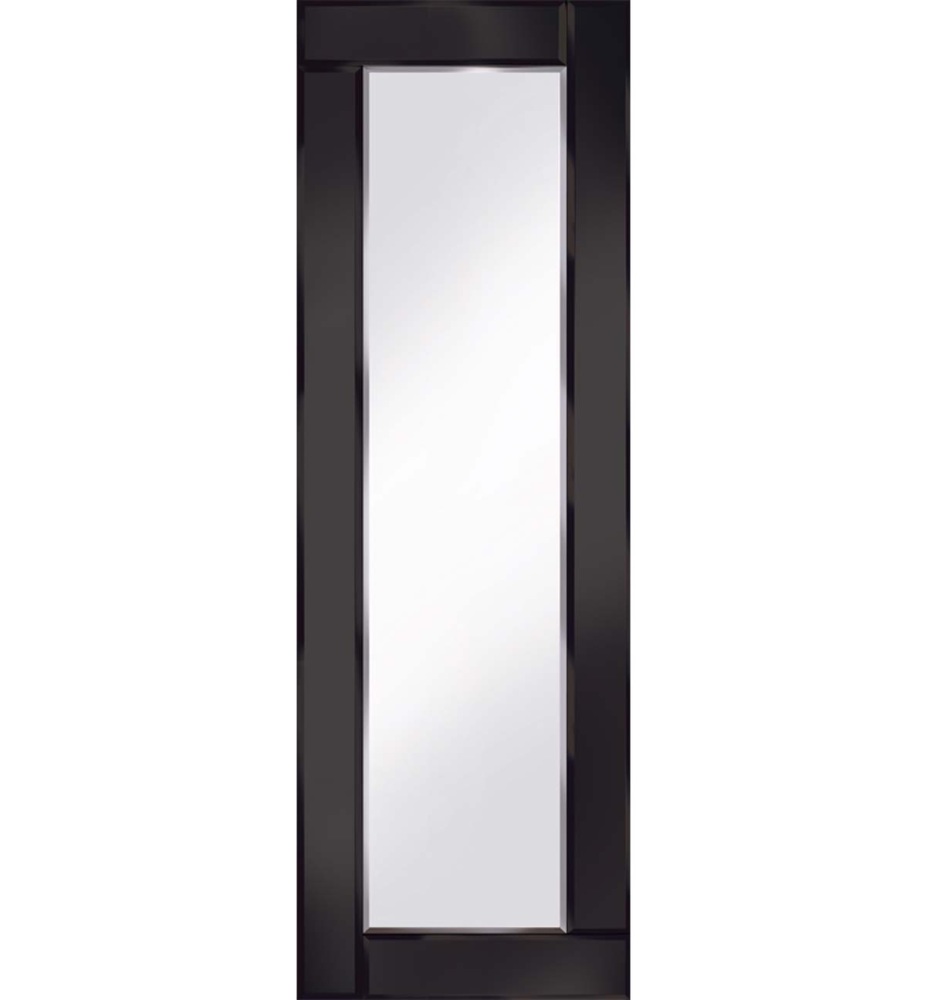 Frameless Bevelled Flat Bar Black Mirror 120cm x 40cm