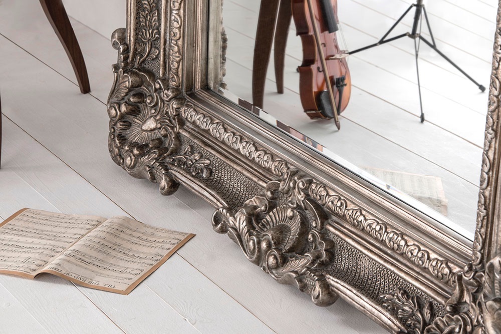 Grand Buckingham Rococo Extra Large Silver bevelled Mirror 224cm x 142cm