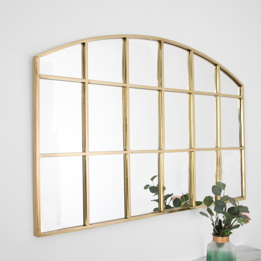 Gold Horizontal Arch Mirror 120cm x 80cm