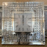 Crystal TearDrop Wall Clock Square 50cm x 50cm in stock