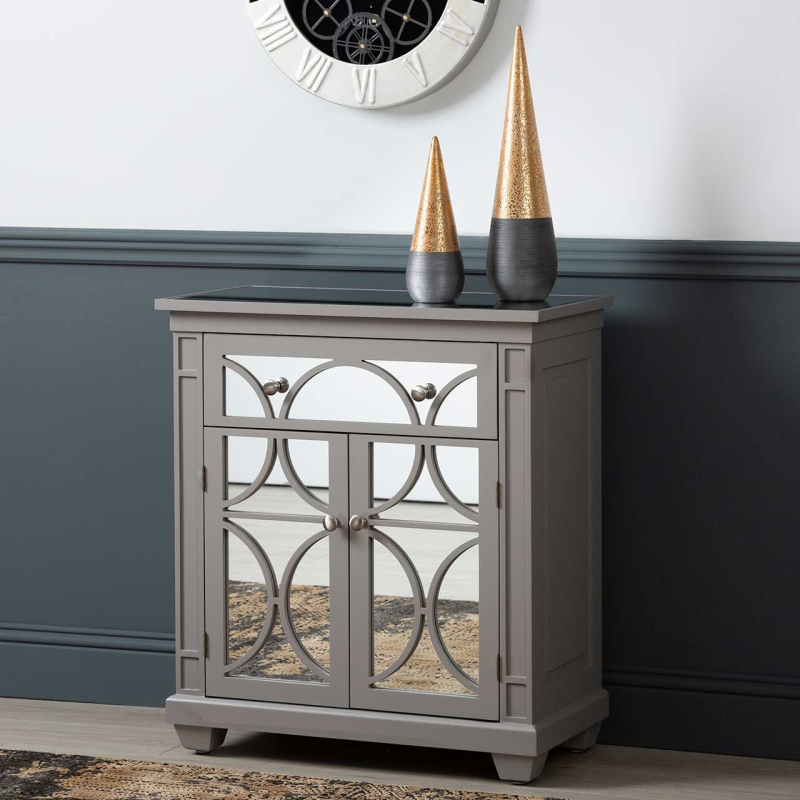 Torino Grey Wood 1 Drawer 2 Door Sideboard