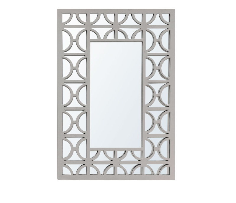 Torino Grey Wood Rectangular Wall Mirror