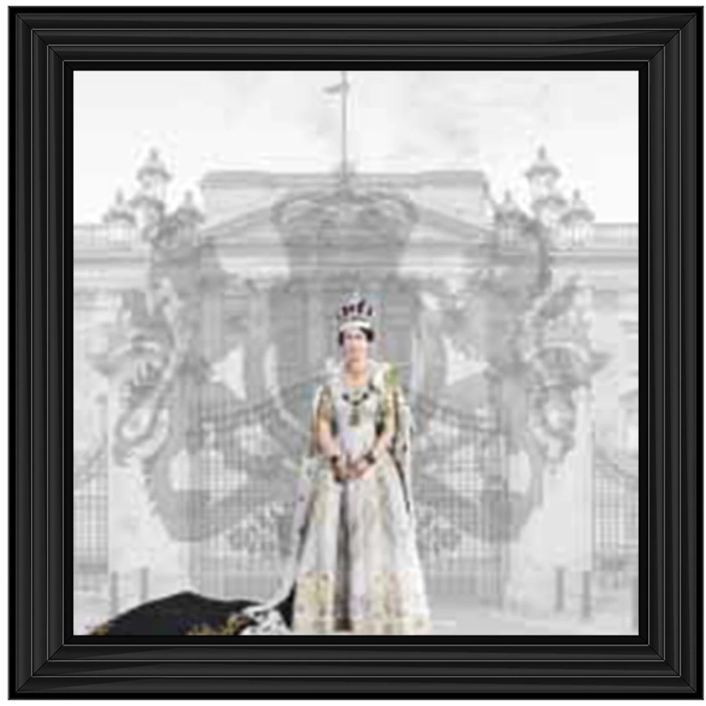 Queens jubilee 85cm x 85cm  various frame colours available