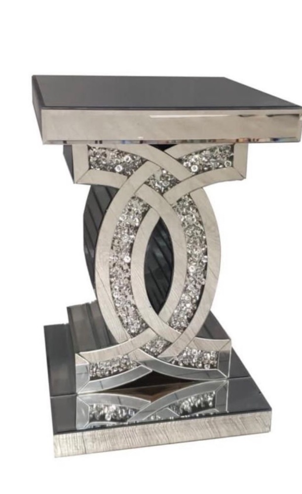* Diamond Crush Sparkle "CC" Lamp Table - In stock