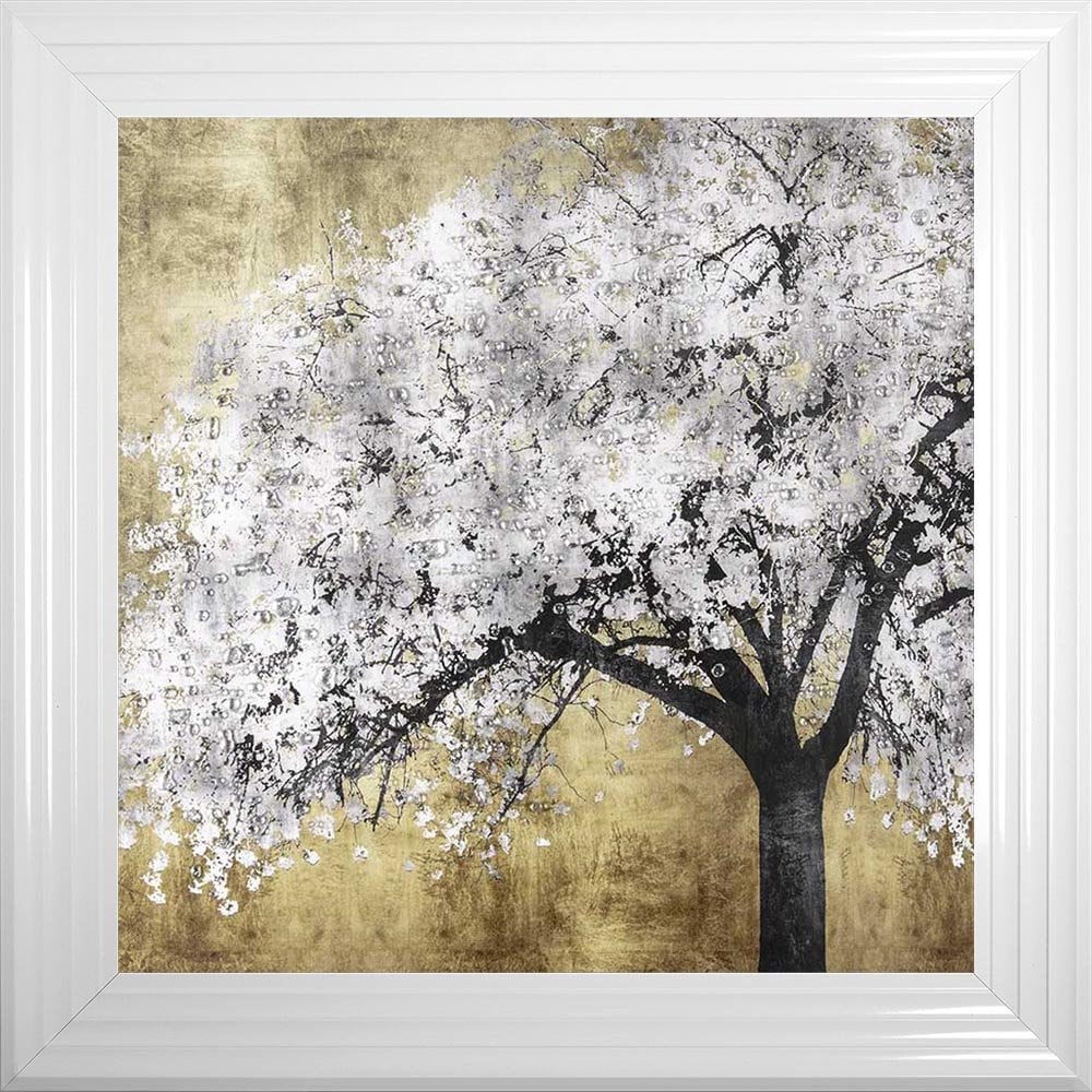 "Glitter Sparkle Blossom Tree Blush silver"  in 4 sizes