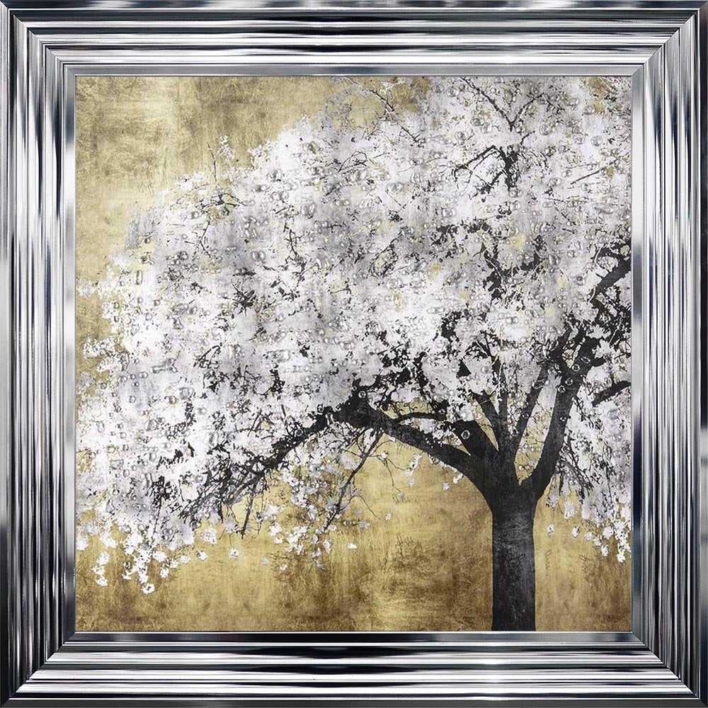 "Glitter Sparkle Blossom Tree Blush silver"  in 4 sizes