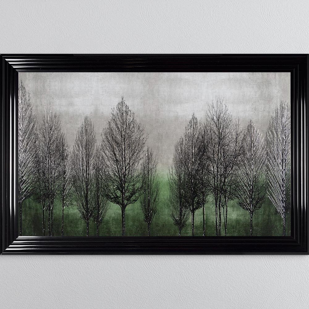 framed art print "Green Tree Line" in 2 size & choice of frames ( landscape)