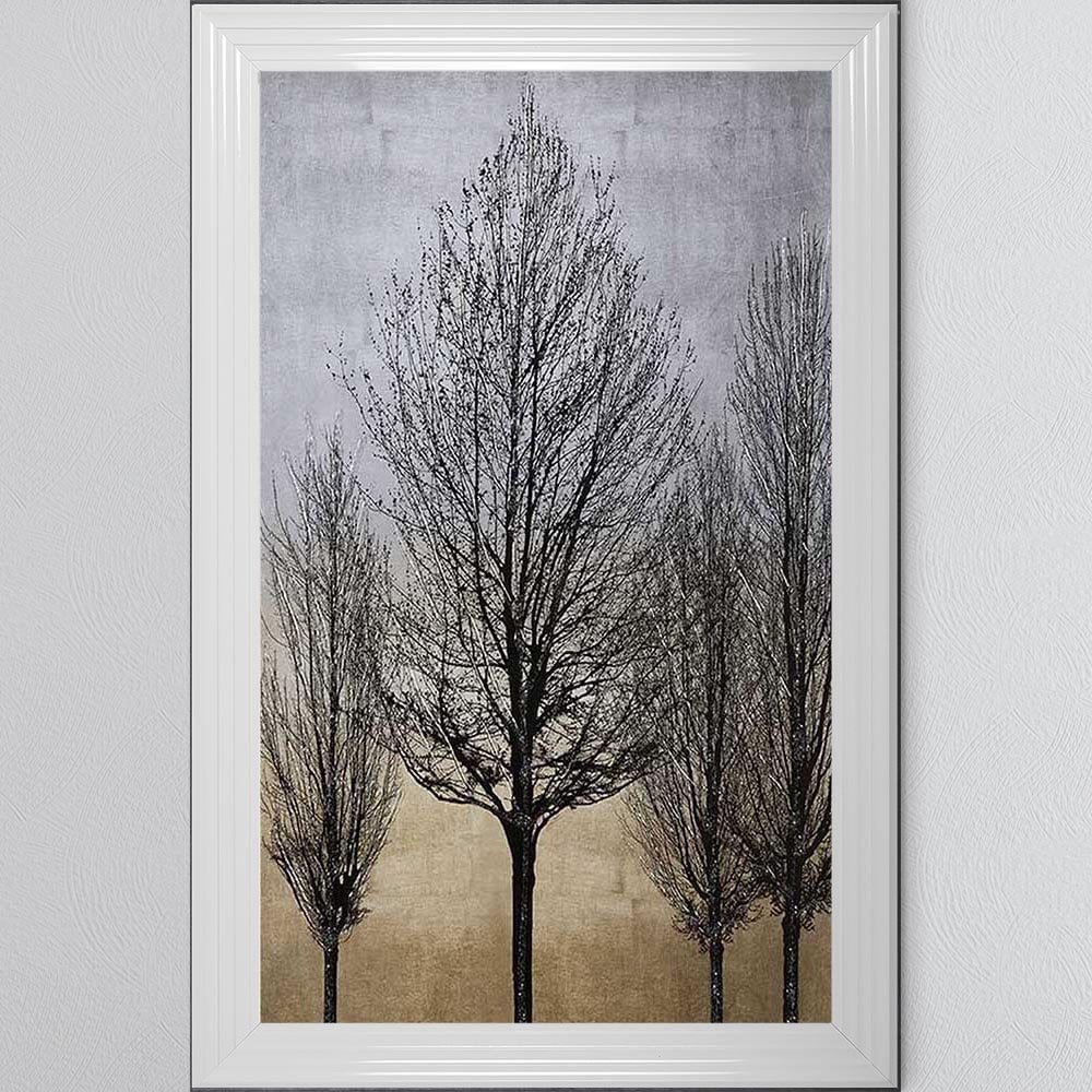 framed art print "Golden Tree Line 2" in 2 size & choice of frames ( portrait)