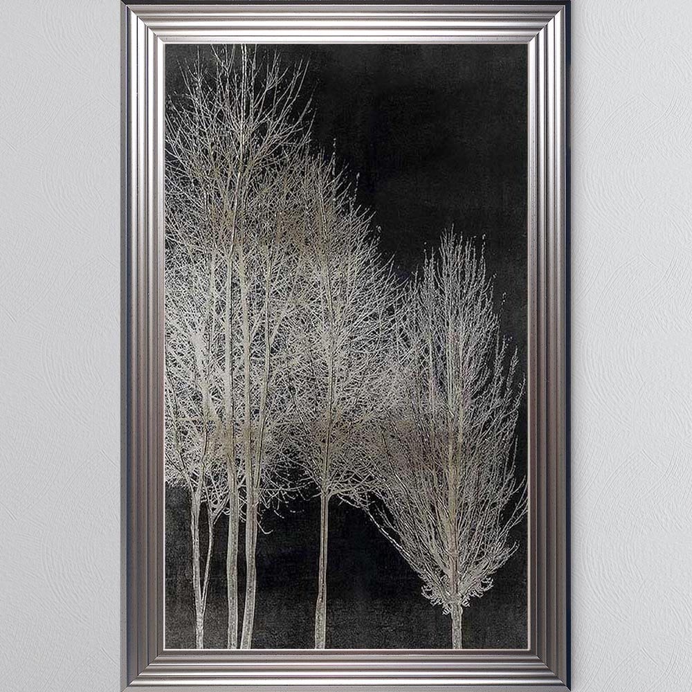 framed art print "silver Tree Line " in 2 size & choice of frames ( portrait)