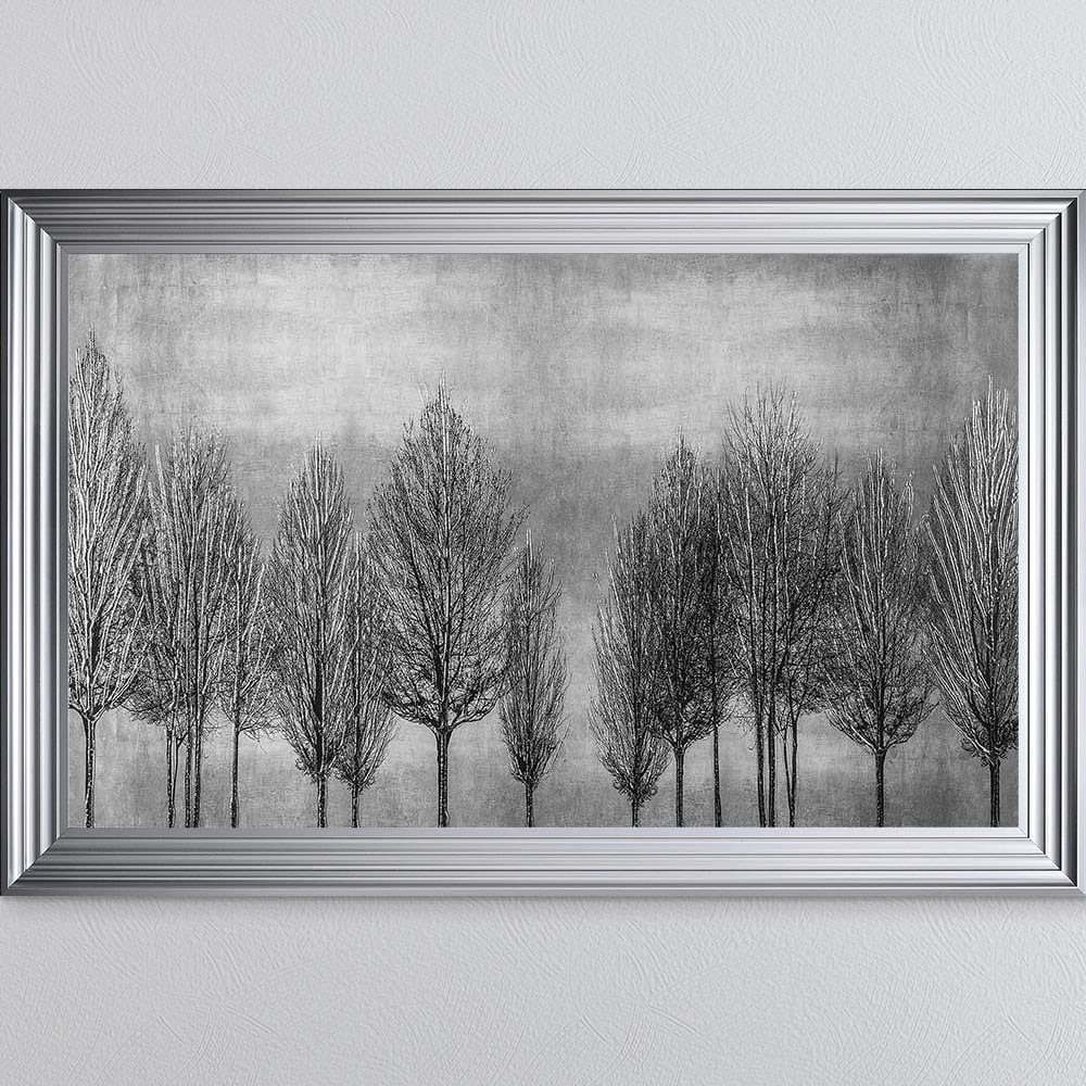 framed art print "silver Tree Line " in 2 size & choice of frames ( landscape)