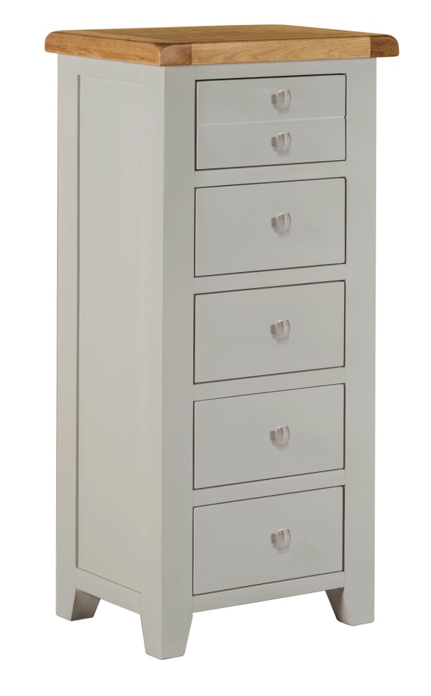 Lucca Tall 5 Draw Chest 116cm high x 40cm deep 55cm wide