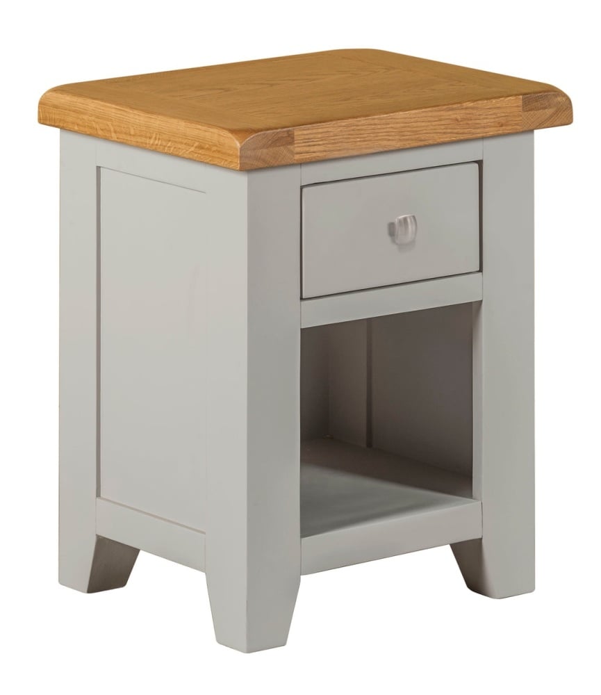 Lucca 1 Draw Bedside chest or Lounge Table 44cm wide x 37cm x 63cm high