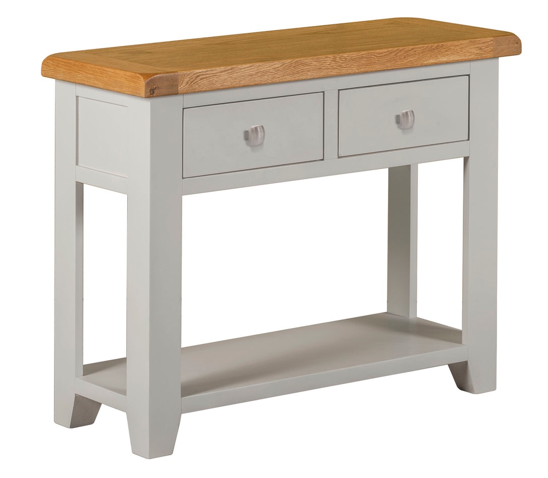 Lucca 2 draw Console Table 85cm wide 34cm x 70cm high