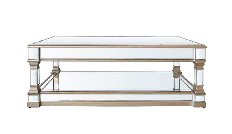 Athena Gold & Silver Mirrored Coffee Table