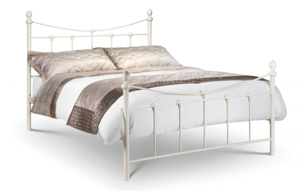 Rebecca King size  Bed - Stone White