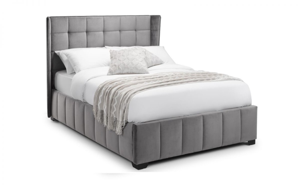 Gatsby  Bed - Light Grey Double Bed