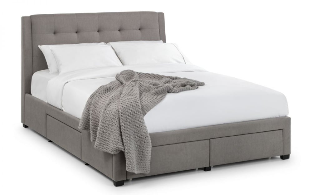 Fullerton 4 Drawer Bed  in Grey 4ft 6