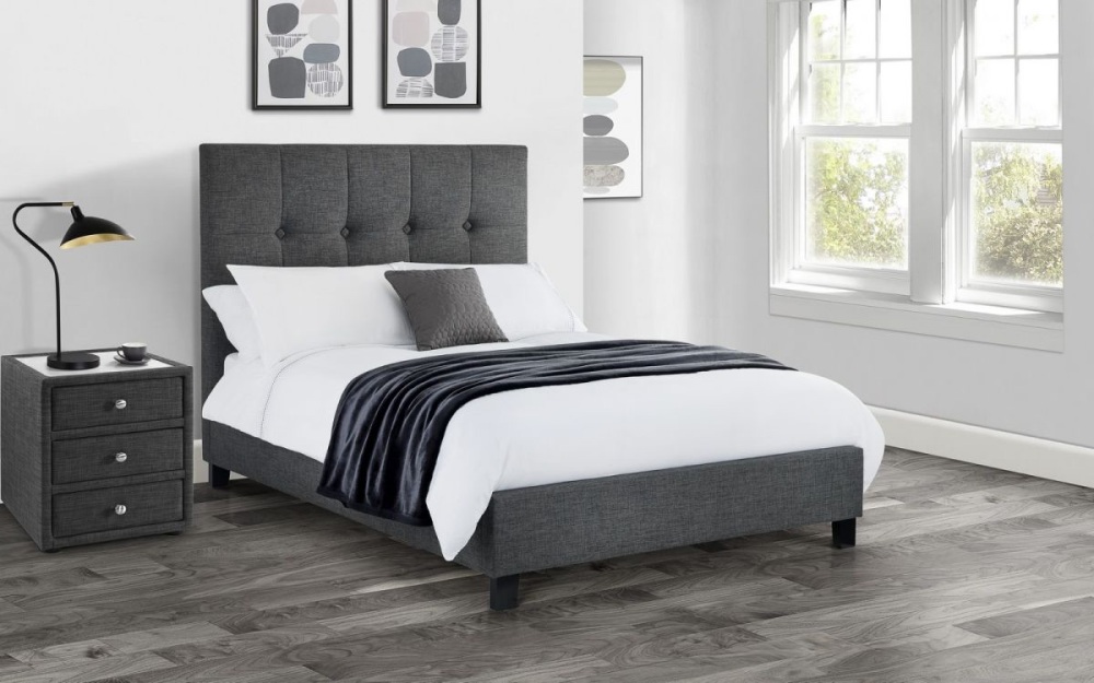 Sorrento High Headboard Bed - Slate Grey available in 3 sizes