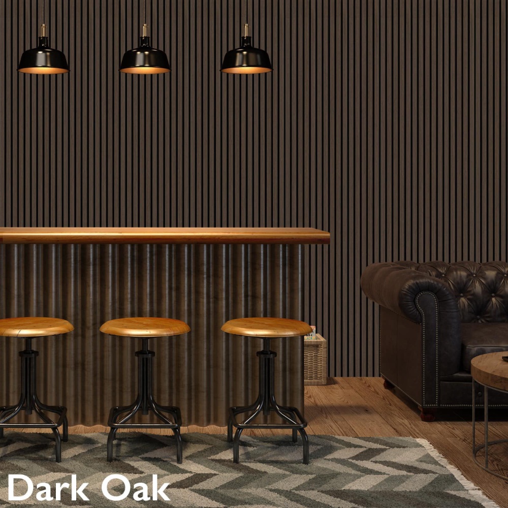 Acoustic Wall Panel Dark Oak