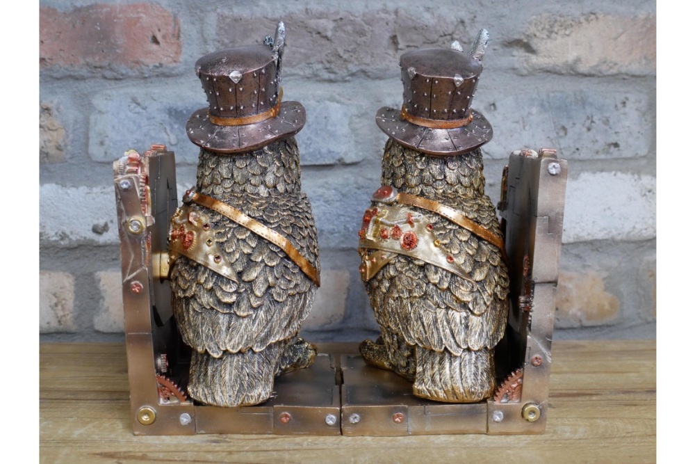 Steampunk Owl  Bookends